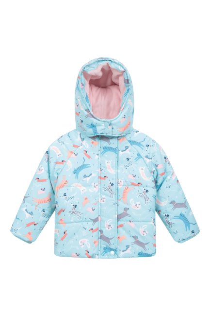Mountain Warehouse Collection Baby Gewatteerde Fleece Gevoerde Jas Groenblauw