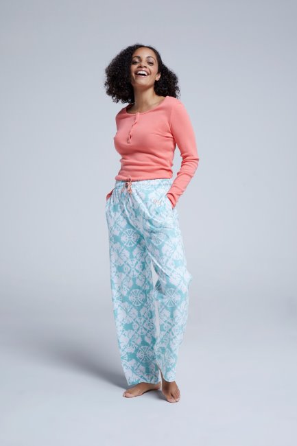 Mountain Warehouse Animal Driftoff Damespyjamabroekcollectie Lichtblauw