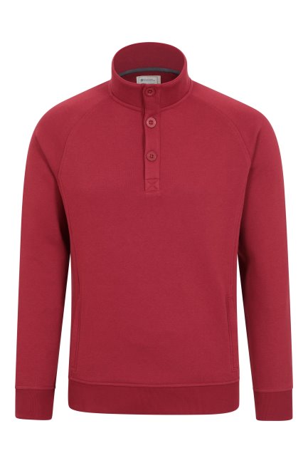 Originele Meidoorn Heren Gewassen Fleece Top Mountain Warehouse Bordeauxrood