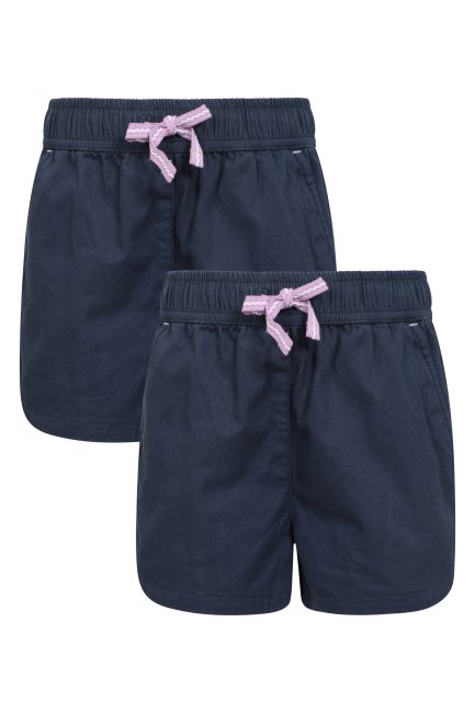 Navy Mountain Warehouse Waterval Biologische Kindershorts 2-pack Collectie