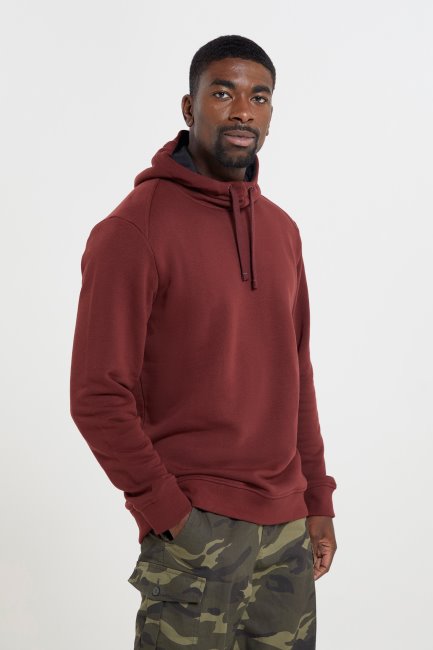 Elzen Heren Hoodie Met Hoge Hals Origineel Bordeaux Bergmagazijn