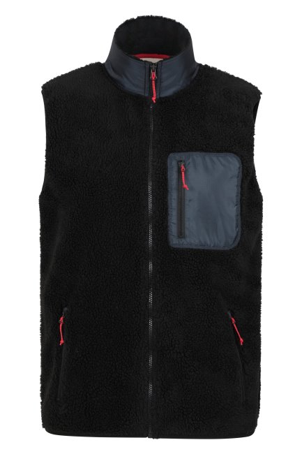 Mountain Warehouse Whitby Heren Borg Fleece Gilet Collections Zwart