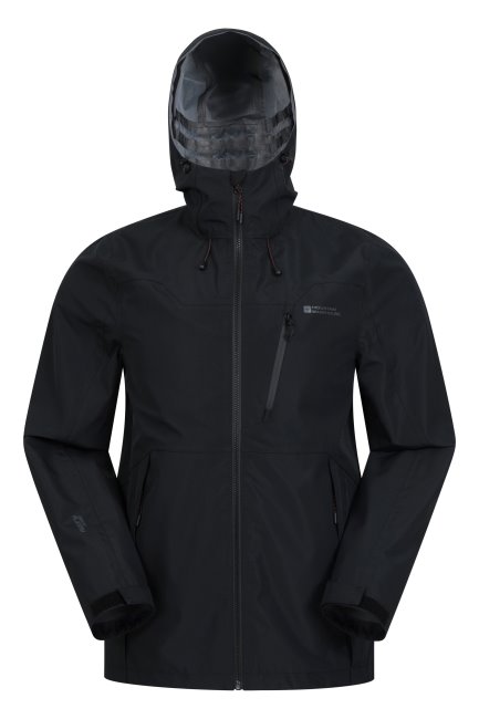 Black Collection Mountain Warehouse Trailhead Extreme Waterdichte Herenjas Met 3 Lagen
