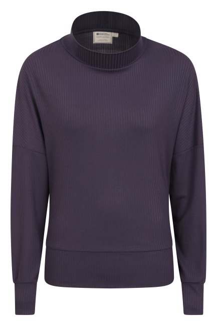 Merk Mountain Warehouse Rib Dolman Top Druif Voor Dames