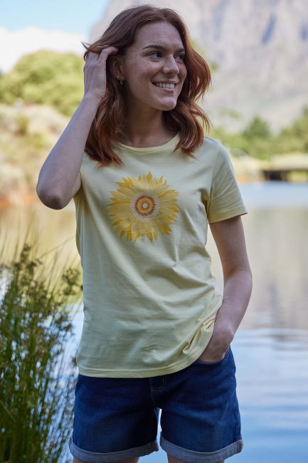 Citroen Zonnebloem Dames Biologisch T-shirt Mountain Warehouse-collecties