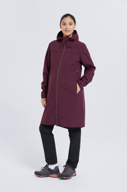 Fashion Mountain Warehouse Hilltop Moederschap Lichtgewicht Waterdichte Jas Bordeauxrood