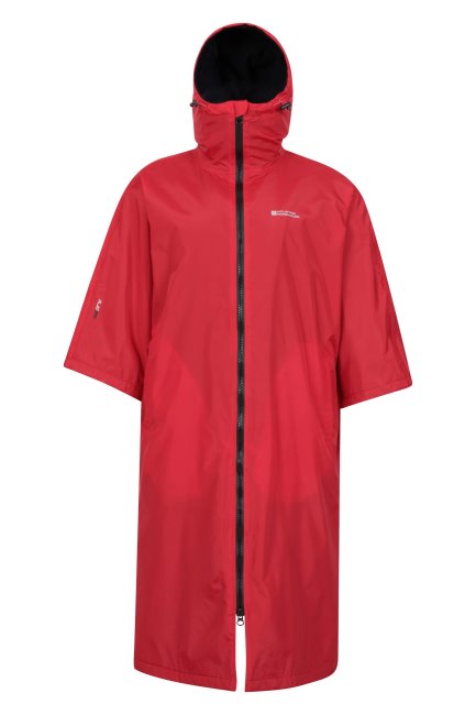 Mountain Warehouse Best Wave Heren Waterdichte Omkleedbadjas Rood