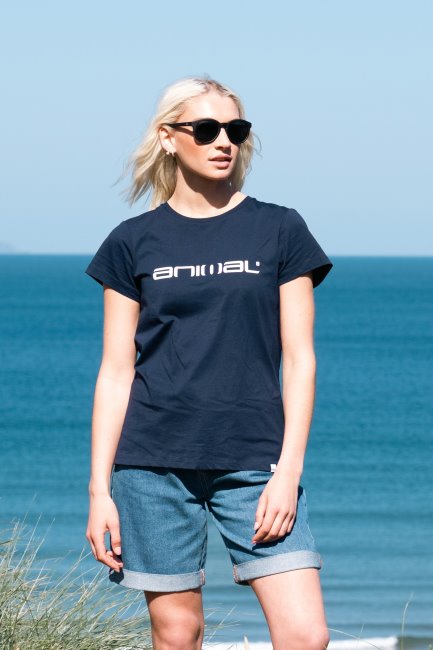 Collectie Animal Marina Biologisch T-shirt Voor Dames Navy Mountain Warehouse