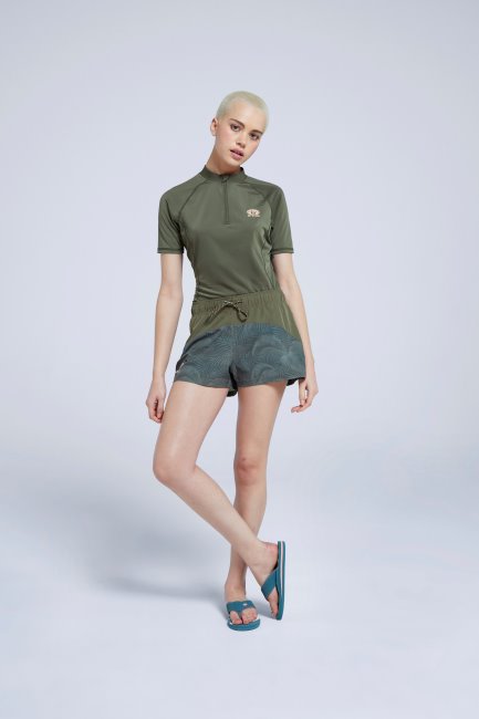 Kaki Mountain Warehouse-merken Animal Freya Gerecyclede Boardshorts Voor Dames