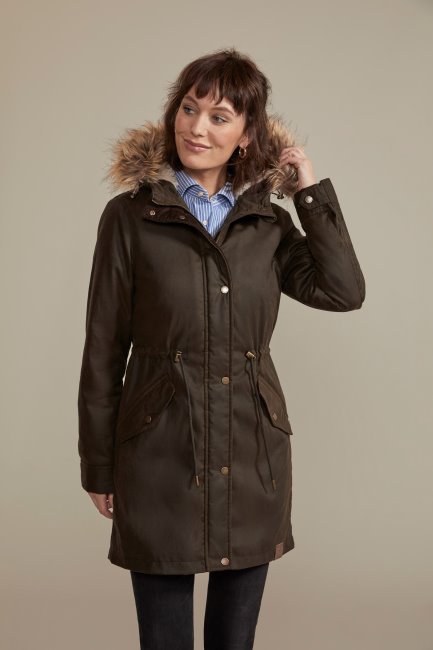 Stirling Dames Parka Van Genext Katoen, Mountain Warehouse Bruin Collectief