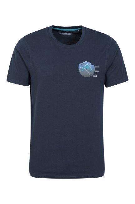 Navy Three Peaks Schets Heren T-shirt Bergmagazijn Best