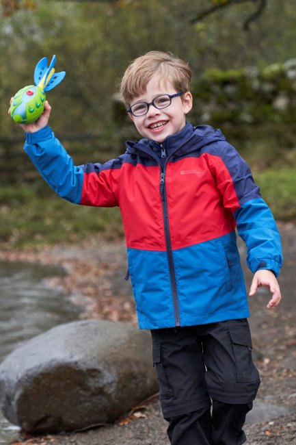 Mountain Warehouse Nieuwe Donkerblauwe Cannonball Ii Kids 3 In 1 Waterdichte Jas