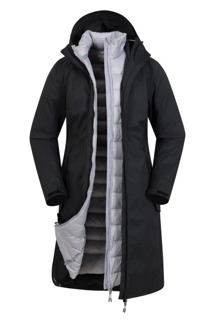 Denali Extreme Dames 3 In 1 Donsjack Zwart Collections Mountain Warehouse