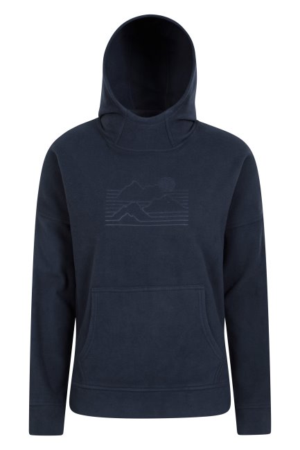 Dames Hoodie Van Fleece Met Reliëf Origins Mountain Warehouse Navy
