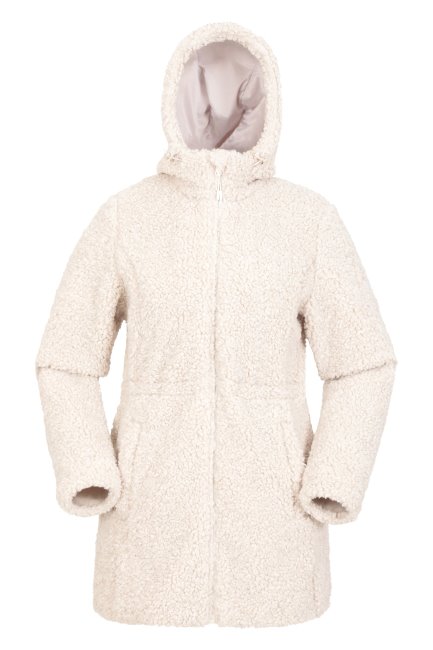 Merk Mountain Warehouse Crème Groen Lange Fleece Damesjas Voor Dames