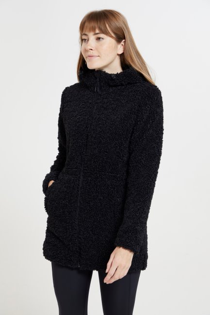 Mountain Warehouse Grenen Longline Fleece Damesjack Zwart Hot