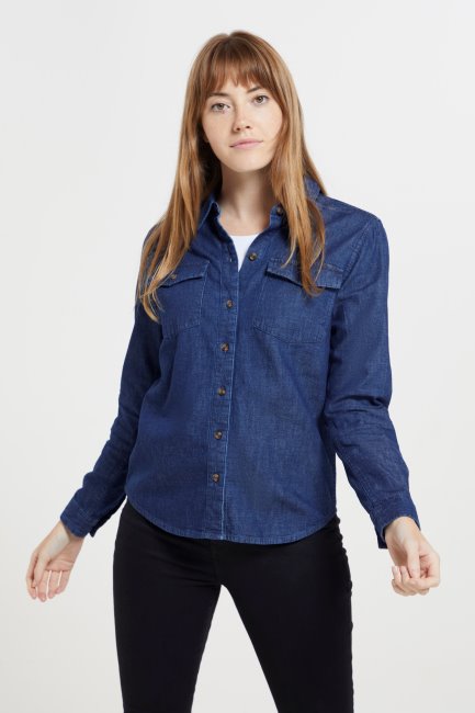 Mountain Warehouse Indigo Nieuw Darla Denim Overhemd Voor Dames