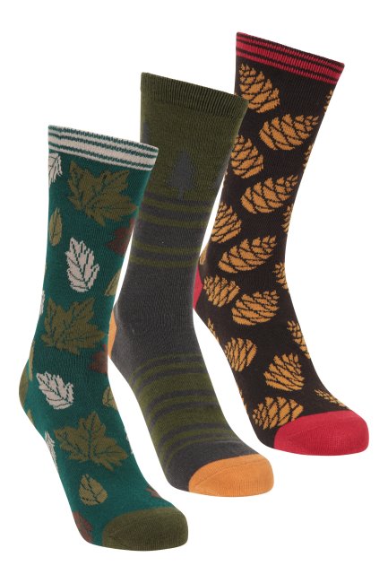 Collections Green Mountain Warehouse Gerecycled Herensokken Met Patroon 3-pack