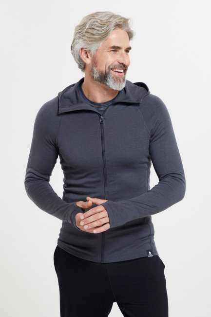 Merino Heren Hoodie Merk Mountain Warehouse Donkergrijs