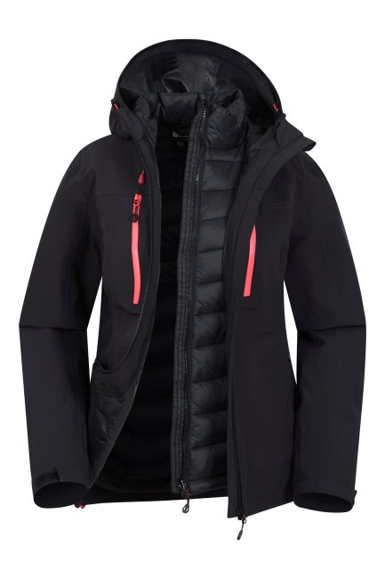 Black Fashion Mountain Warehouse Edge Extreme Dames 3 In 1 Waterdichte Jas