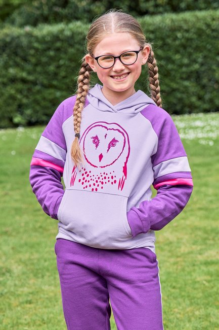 Flock Owl Biologische Hoodie Voor Kinderen Purple Mountain Warehouse Origins