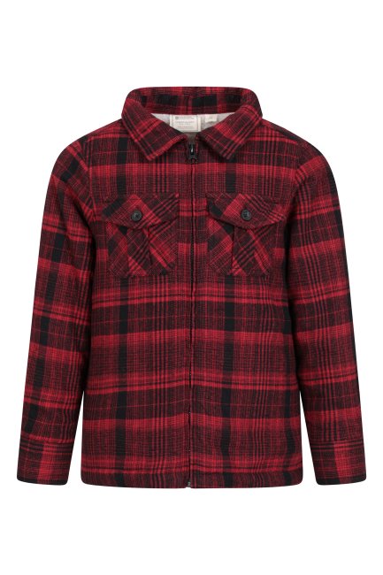 Red Stream Kids Met Borg Gevoerde Zip Shaket Mountain Warehouse Best