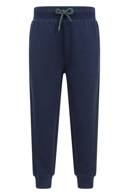 Collecties Van Marineblauwe Bergpakhuis Kindergestreepte Pull-on Fleece Joggingbroeken