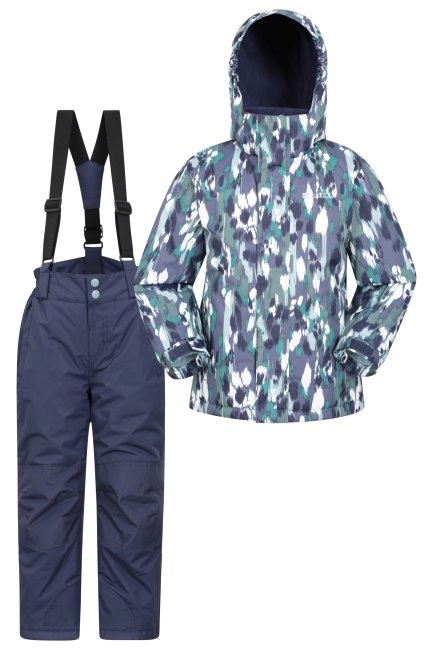 Kaki Ski-jas En -broek Set Voor Kinderen Met Print Nieuw Bergmagazijn
