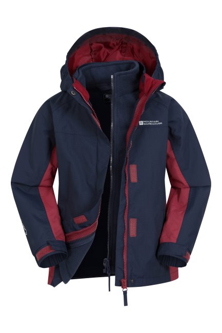 Mountain Warehouse Best Inferno Kids 3 In 1 Waterdichte Jas Bordeaux
