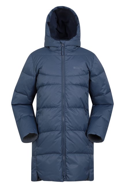 Mountain Warehouse Marineblauw Origineel Lange Lijn Rds Donsjack Voor Kinderen