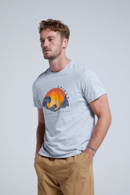 Lichtgrijze Dierenjacob Biologisch Heren T-shirt Mountain Warehouse Fashion