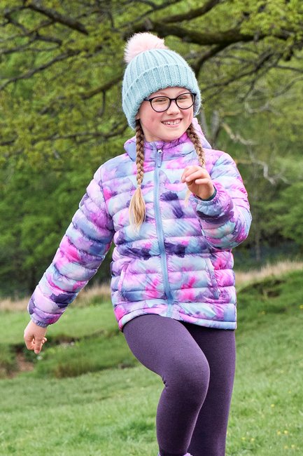 Donkerpaarse Gewatteerde Kinderjas Met Seizoensprint Mountain Warehouse Fashion