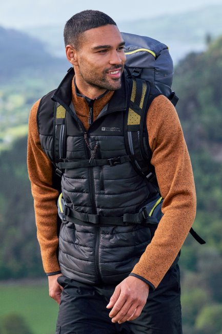 Zwart Turbine Ii Heren Gewatteerd Hybride Vest Mountain Warehouse Origin