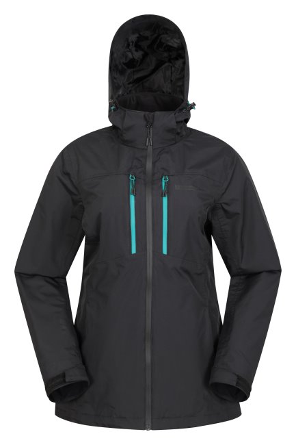 Mountain Warehouse Black Regenwoud Ii Extreme Waterdichte Damesjacks Van Het Merk