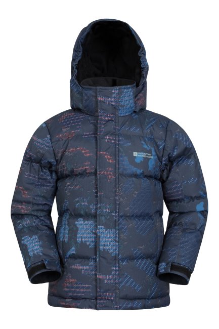 Mountain Warehouse Black Snow Ii Waterbestendig Gewatteerd Jack Voor Kinderen Met Print Origins