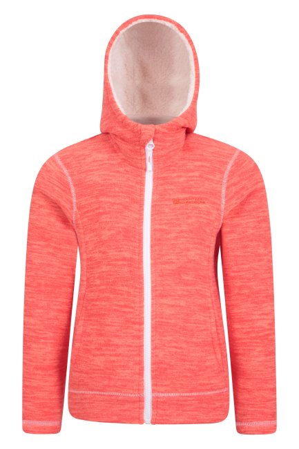 Snowdonia Ii Kids Borg Gevoerde Hoodie Mountain Warehouse Fiery-coral Collecties