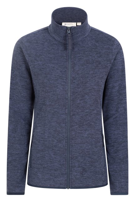 Snowdon Melange Ii Dames Fleece Met Volledige Rits Mountain Warehouse Donkerblauw Fashion