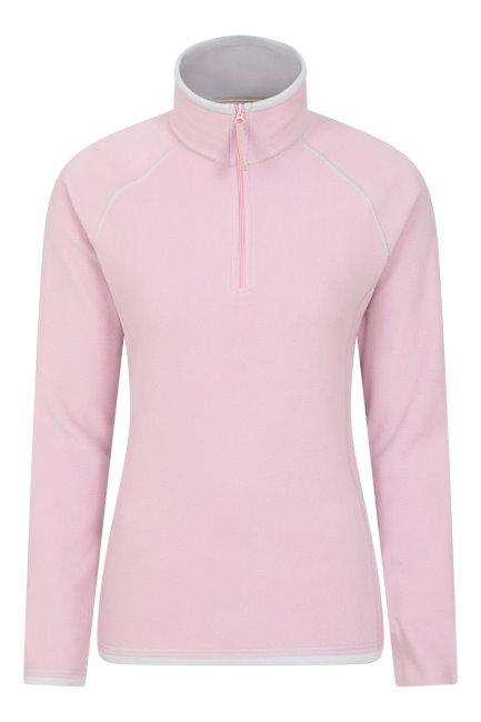 Mountain Warehouse Montana Damesfleece Met Halve Rits Roze Origins