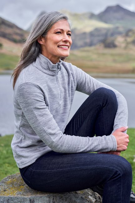 Snowdon Melange Dames Fleece Mountain Warehouse Merk Grijs