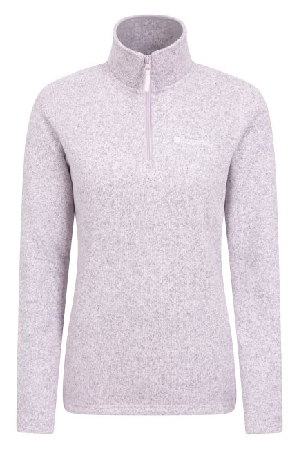 Collecties Idris Dames Fleece Met Halve Rits Roze Mountain Warehouse