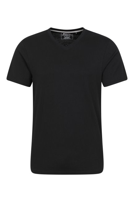 Eden Ii Heren Bio T-shirt Met V-hals Mountain Warehouse Zwart Origins