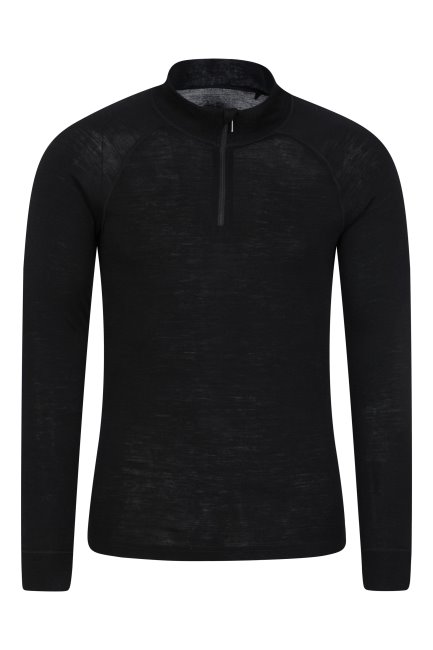 Collectie Merino Ii Heren Basislaagtop Met Ritssluiting Black Mountain Warehouse