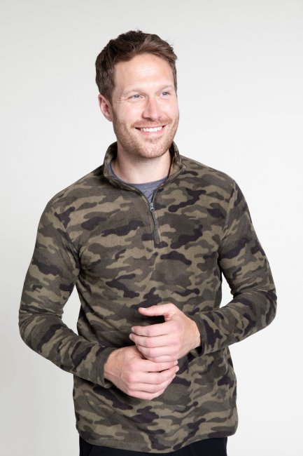 Camber Ii Heren Fleece Camouflage Collectie Met Halve Rits Bergmagazijn