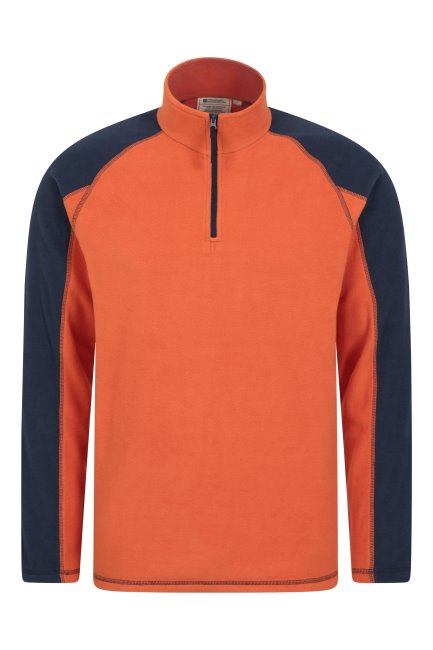 Mountain Warehouse Oranje Hot Ashbourne Ii Herenfleece Met Halve Rits