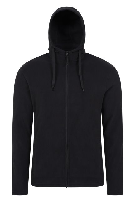 Mountain Warehouse Zwarte Camber Heren Fleece Hoodie Origins