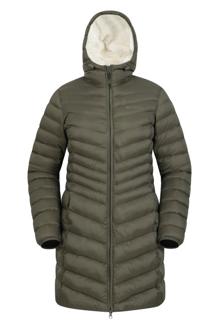 Khaki Collection Florence Gewatteerde Damesjas Met Bontvoering Mountain Warehouse