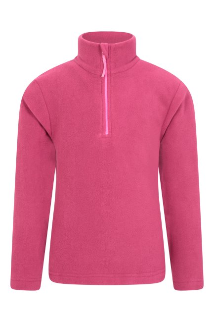 New Camber Ii Fleece Met Halve Rits Voor Kinderen Mountain Warehouse Bordeauxrood