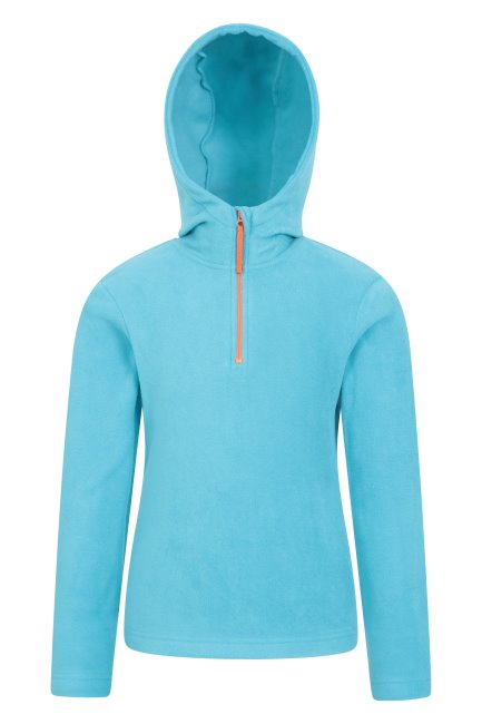 Lichtblauwe Merken Camber Ii Fleece Hoodie Voor Kinderen Mountain Warehouse