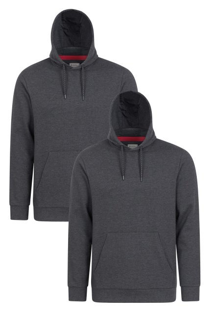 Hot Mountain Warehouse Charcoal Heren Hoodie 2-pack