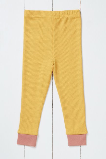 Okergeel Merk Wonder Wafels Gerecyclede Leggings Voor Kinderen Mountain Warehouse